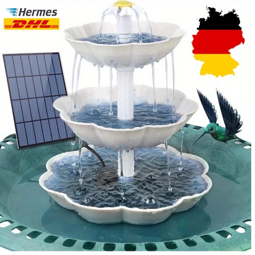 Solar vogelbad brunnen 5w - vogelbad,